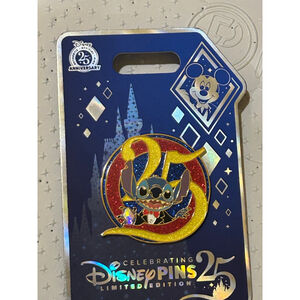 Celebrating 25 years of Disney Pins event Dress to Impress! Stitch Pin LE 750